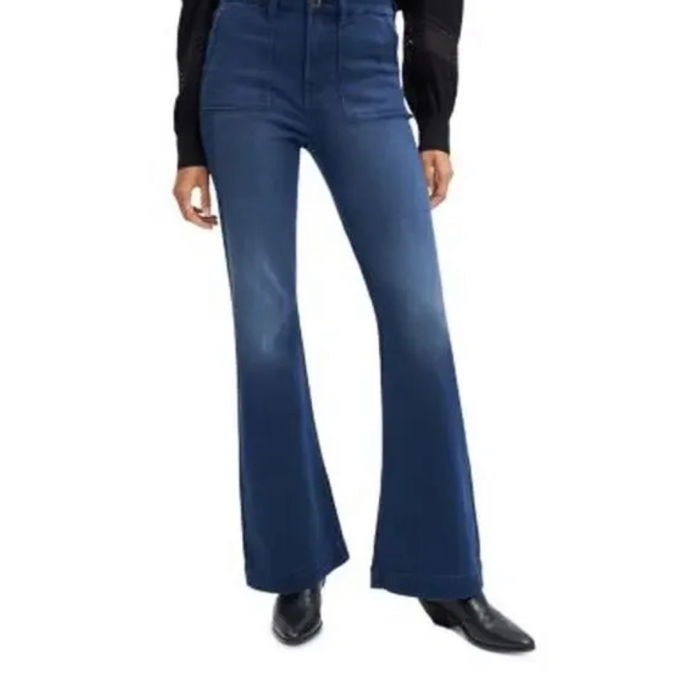 7 for all mankind Jen 7 Women's Blue Jeans, 0
